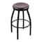 Holland Bar Stool Co 30" Swivel Bar Stool, Black Wrinkle, Dark Cherry Oak Seat 80230BWDCOak - alternate 1